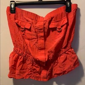 Bebe belted Tube top. Size Small. Coral Color.